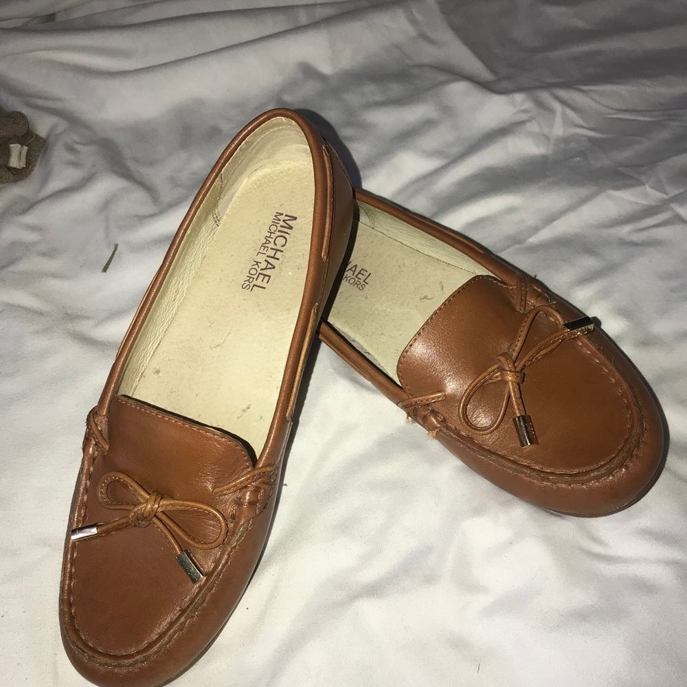 Michael Kors Brown Leather Loafers